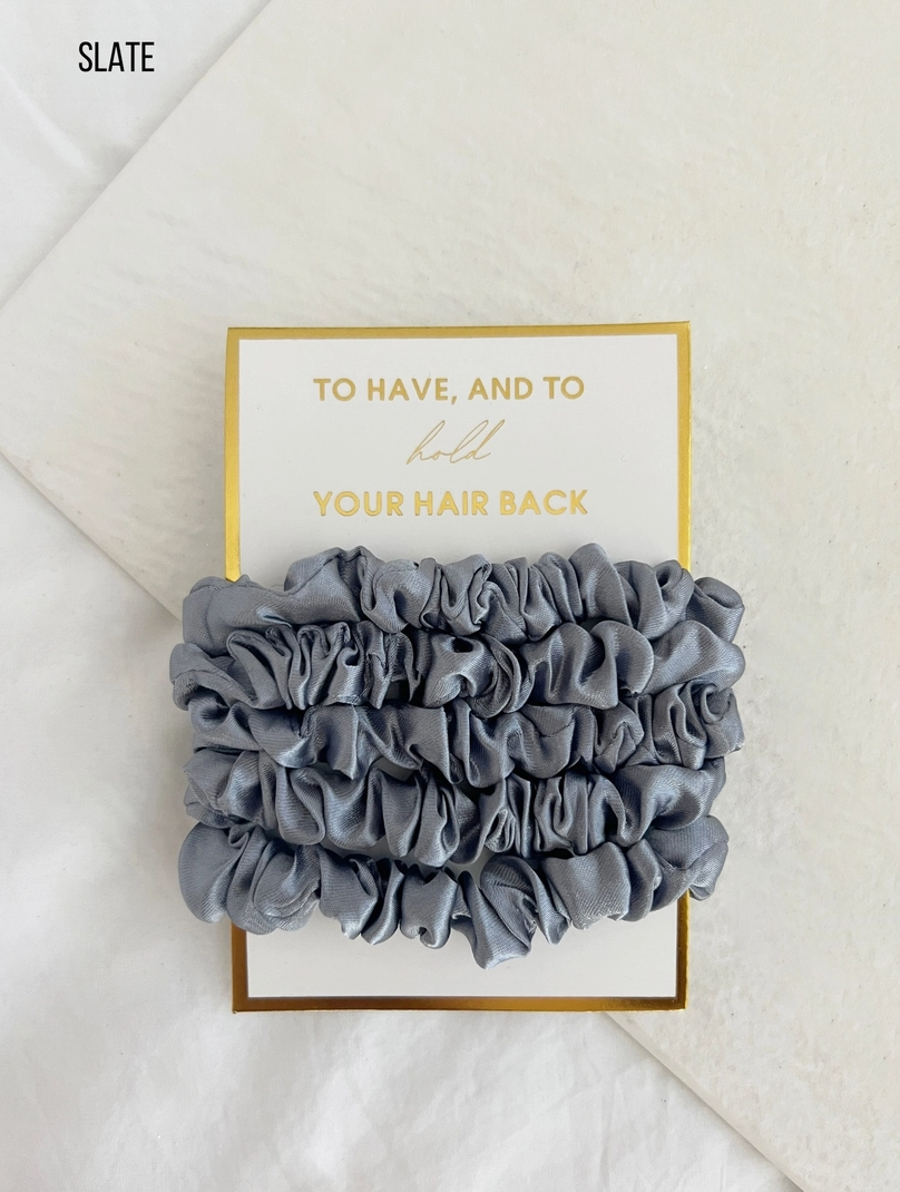 5PC Thin Scrunchies Set - Gia Bundle of 6 - NY Gift Boutique