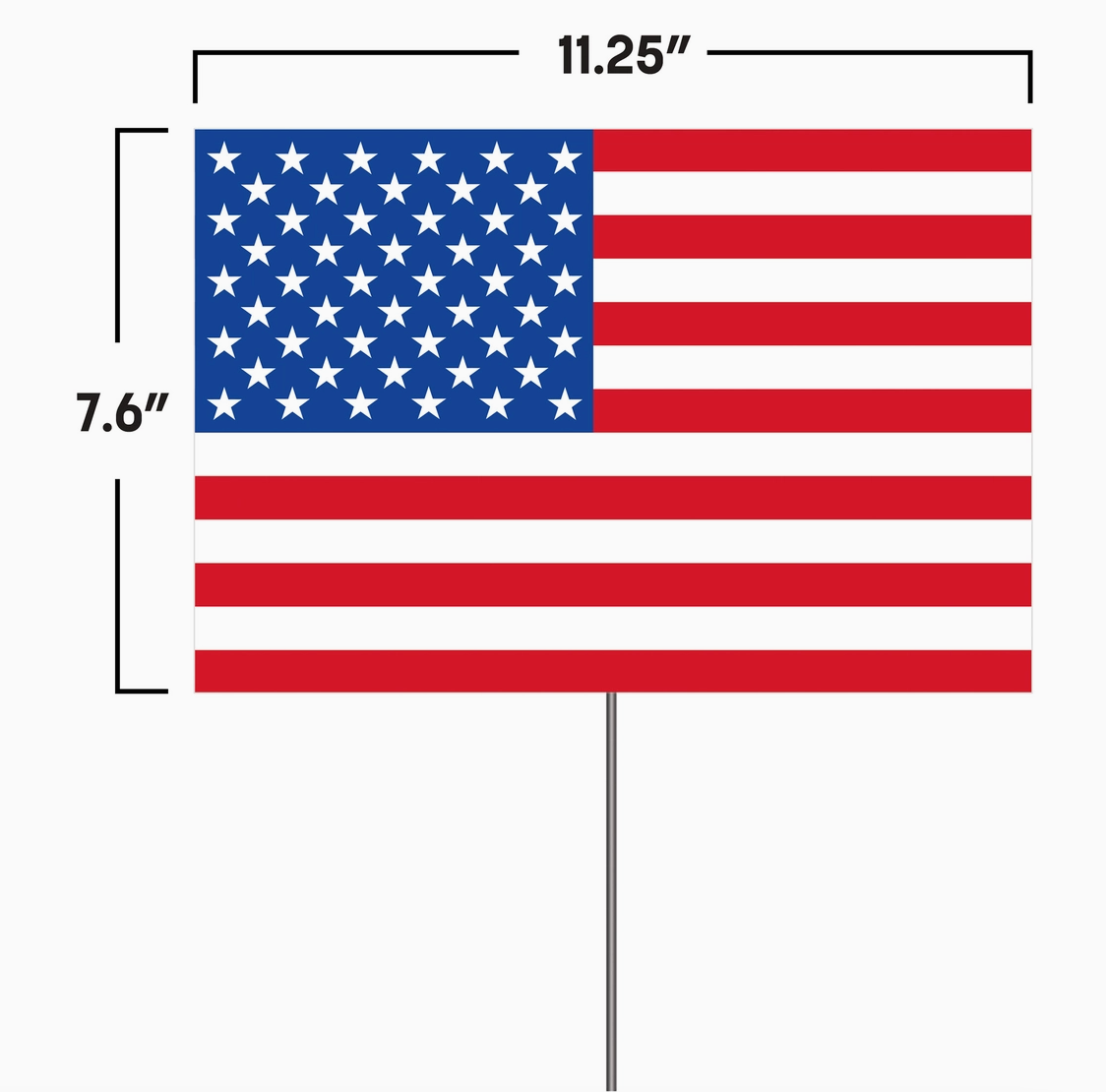 Plastic American Flag Yard Signs, 7½" X 11¼"