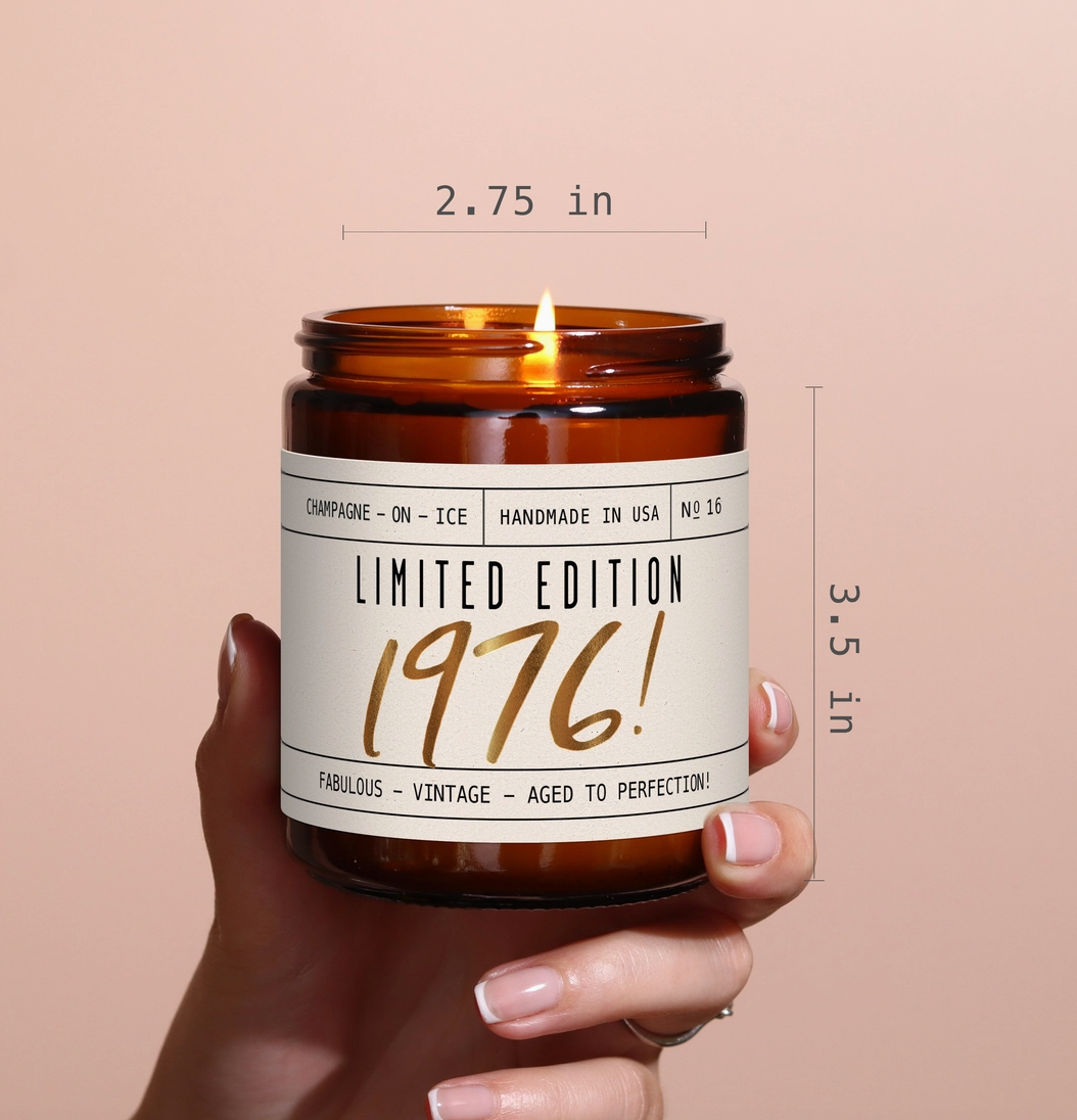 50th Birthday Candle Soy | Limited Edition 1976 Gift