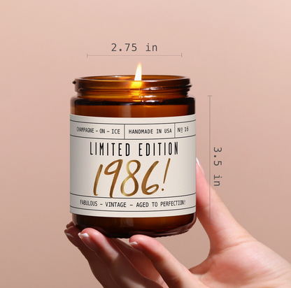 40th Birthday Candle Soy | Limited Edition 1986 Gift