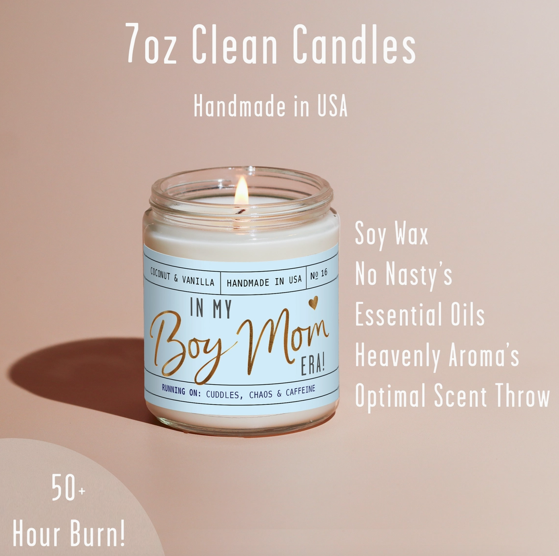 Boy Mom - 9 oz Soy Candle