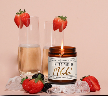 60th Birthday Candle 9 oz Soy Candle - Limited Edition 1966