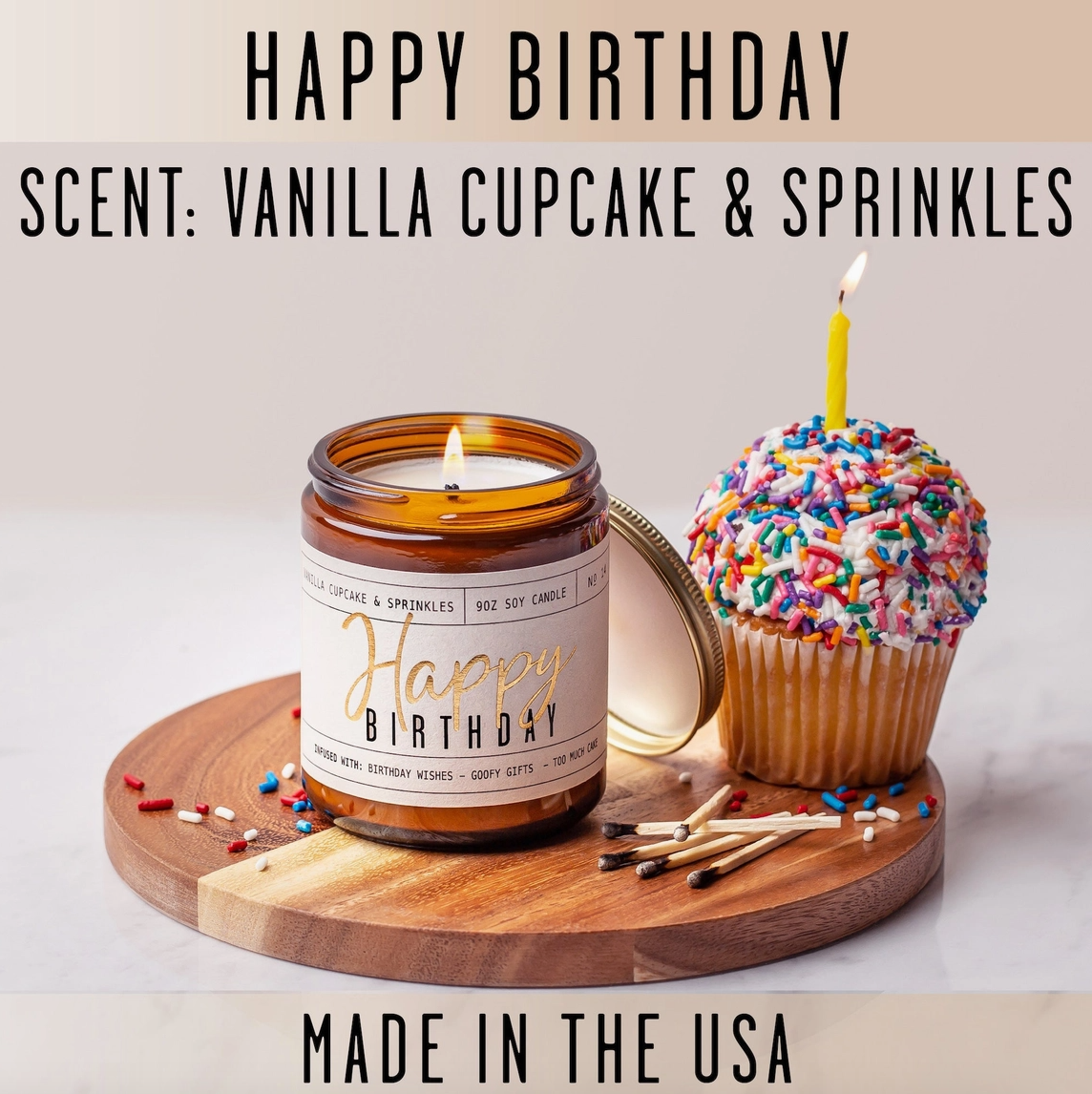 Happy Birthday 9 oz Soy Candle