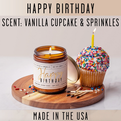 Happy Birthday 9 oz Soy Candle