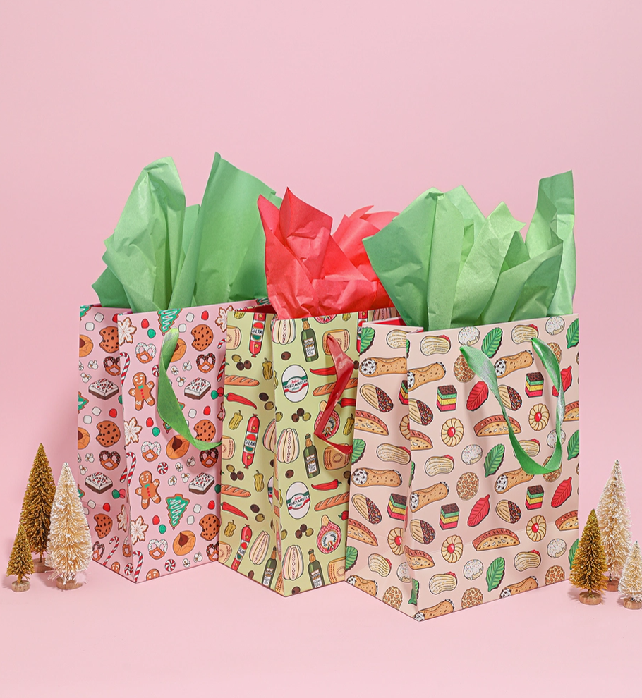 Italian Cookies and Desserts Gift Bag Set of 4
