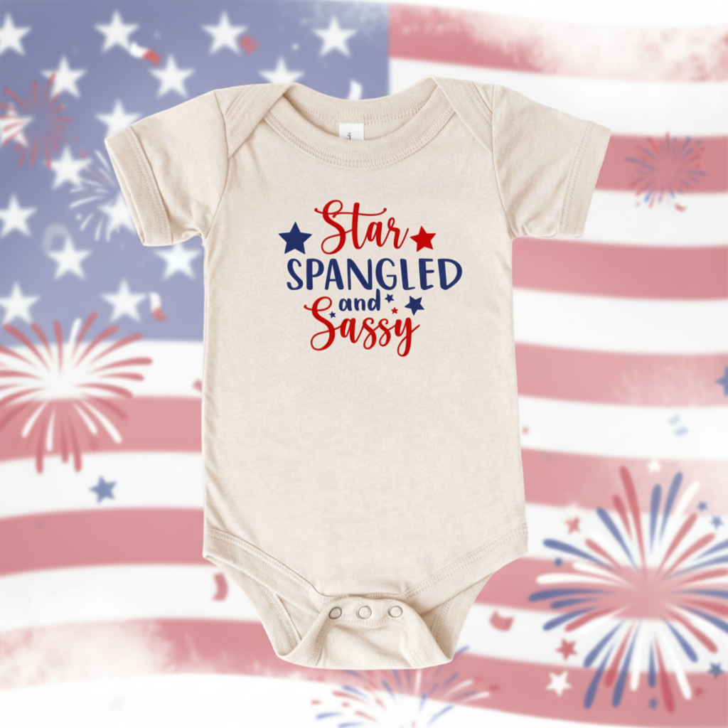 Star Spangled & Sassy Baby Bodysuit | Independence Day