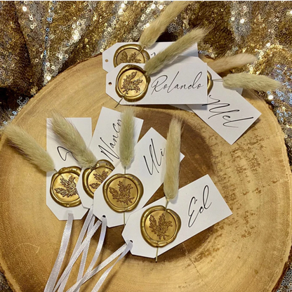 Travel Jewelry Case with Custom Tag & Wax Seal - Frayed Ribbon