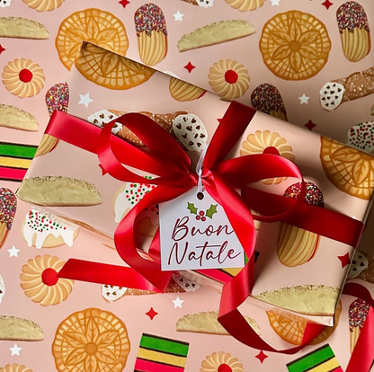 Italian Cookies Gift Wrap - 20" in x 29" in
