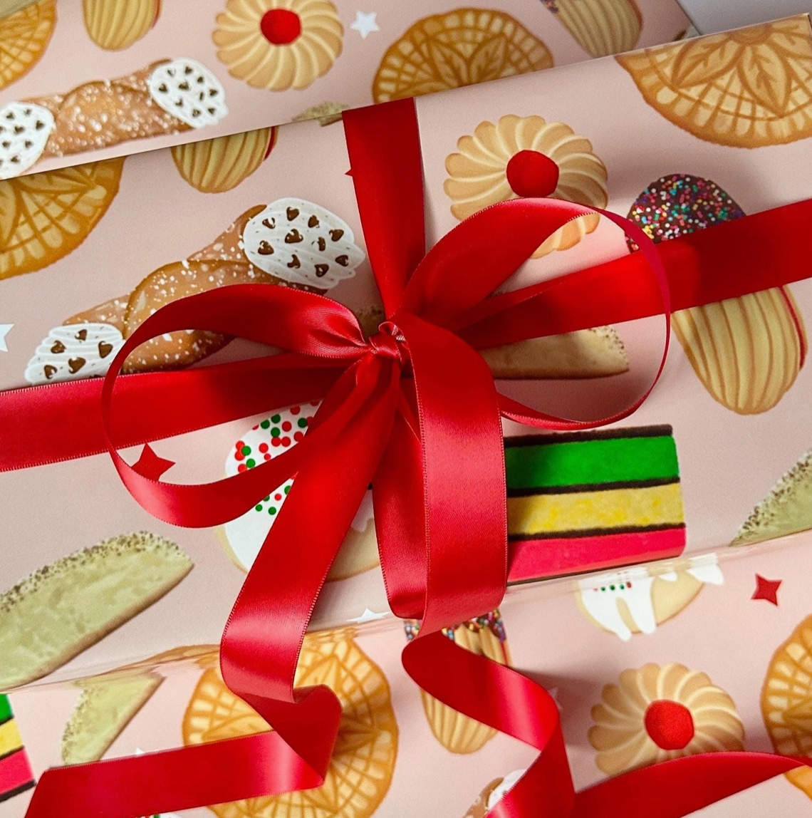 Italian Cookies Gift Wrap - 20" in x 29" in