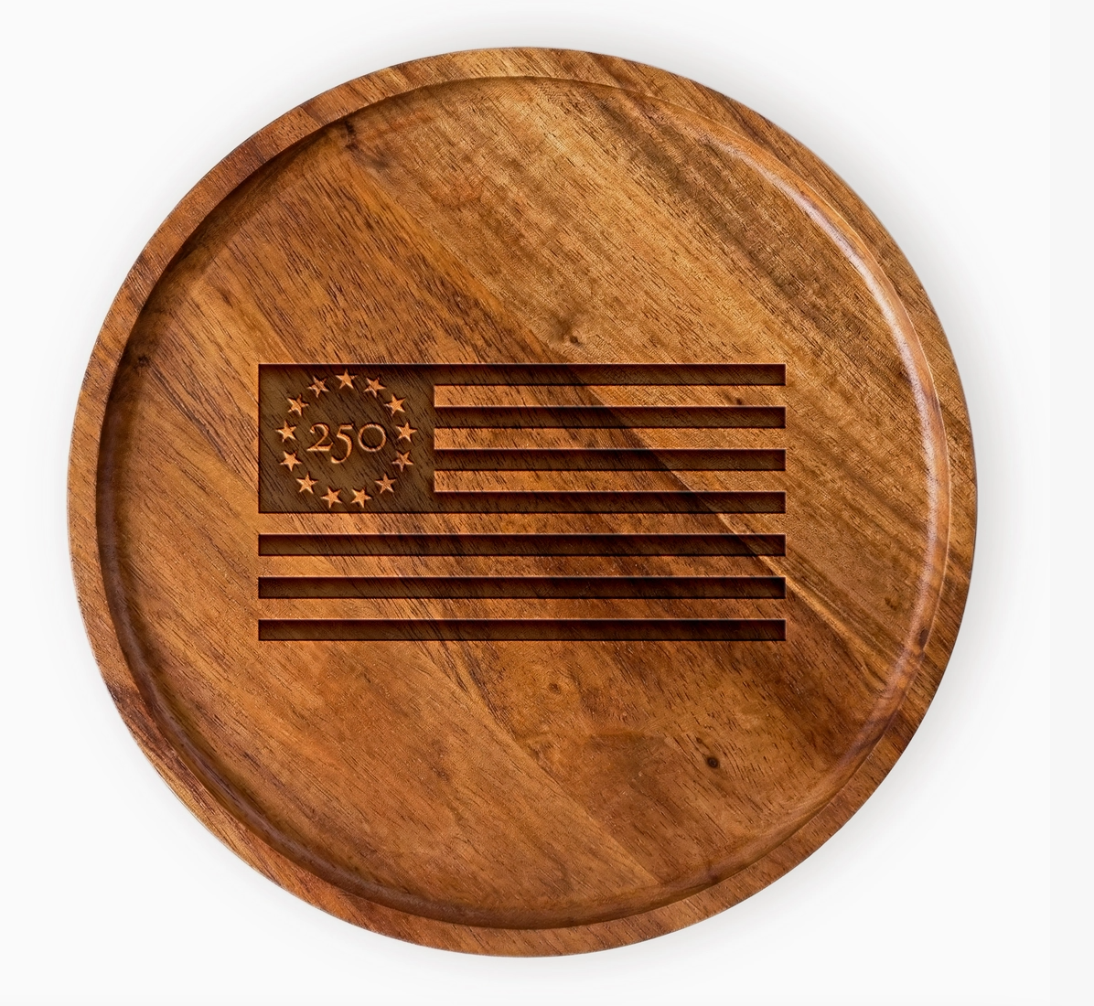 Freedom 250 Engraved Acacia Wood Tray - Officially Licensed