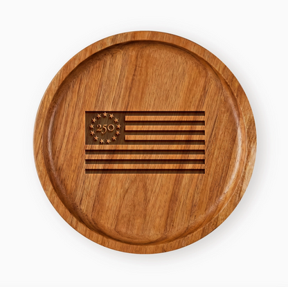 Freedom 250 Engraved Acacia Wood Tray - Officially Licensed