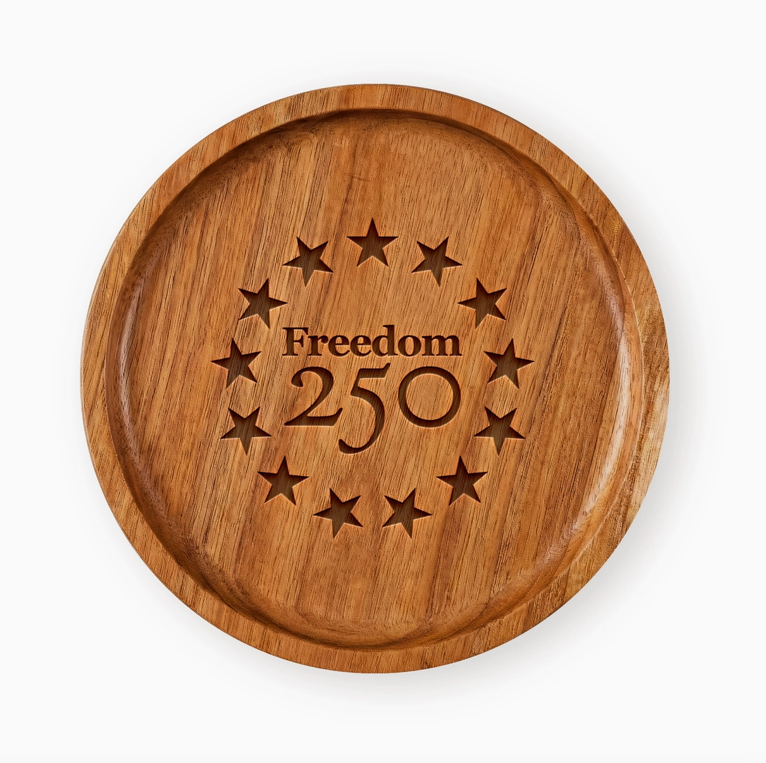 Freedom 250 Engraved Acacia Wood Tray - Officially Licensed