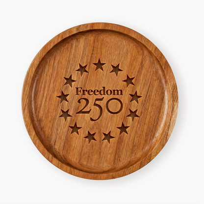 Freedom 250 Engraved Acacia Wood Tray - Officially Licensed