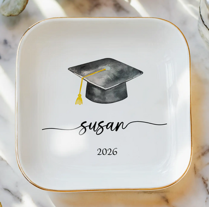 Custom Graduation Cap Ring Dish