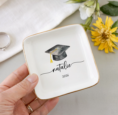 Custom Graduation Cap Ring Dish