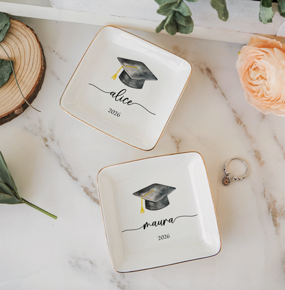 Custom Graduation Cap Ring Dish