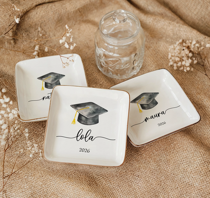 Custom Graduation Cap Ring Dish