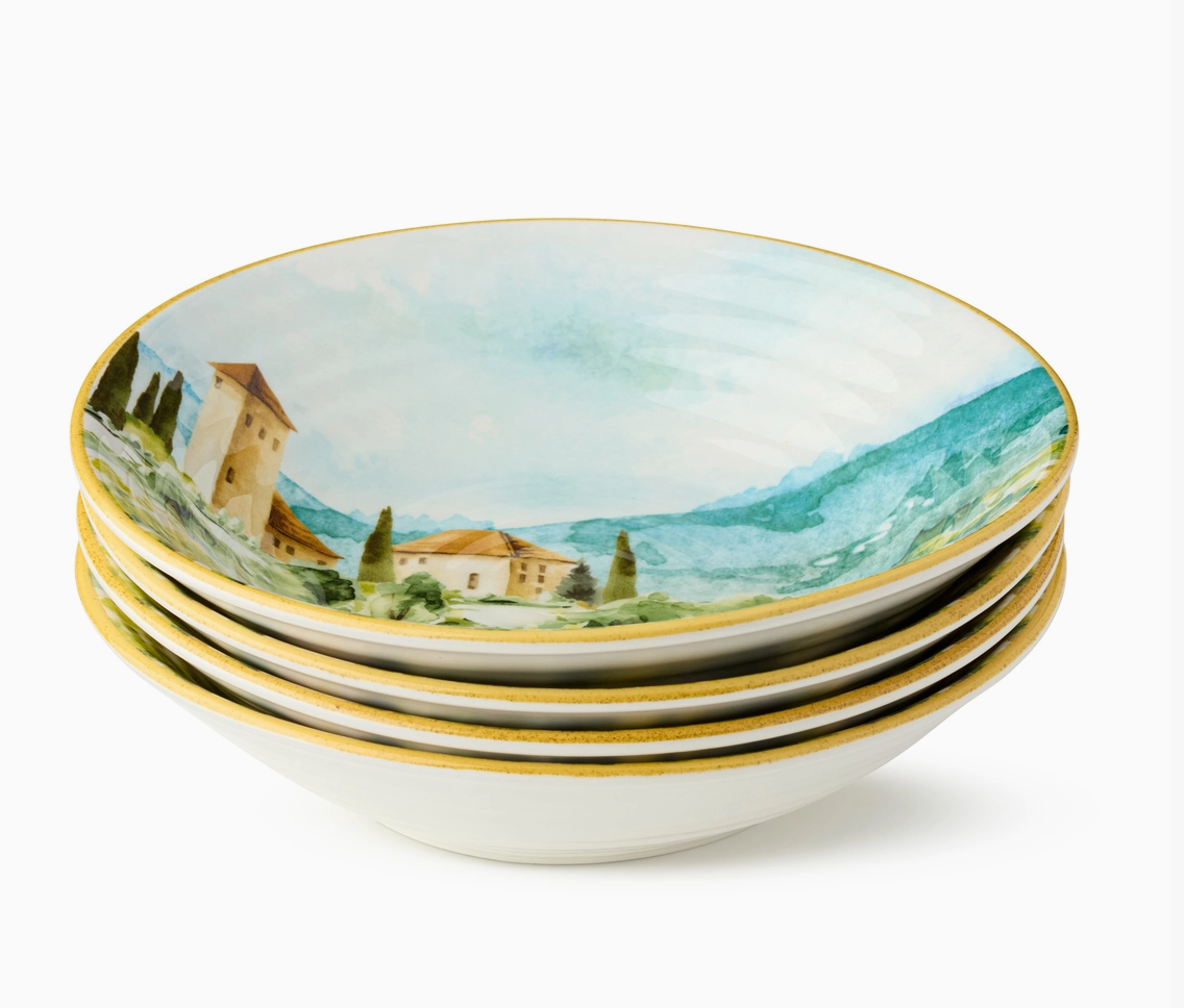 Tuscany Pasta Bowls 9.25in X 2.25in Set of 4