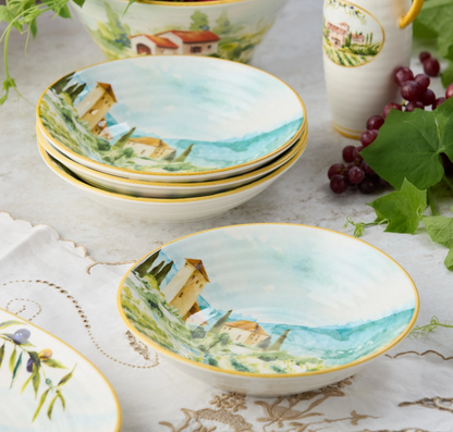 Tuscany Pasta Bowls 9.25in X 2.25in Set of 4