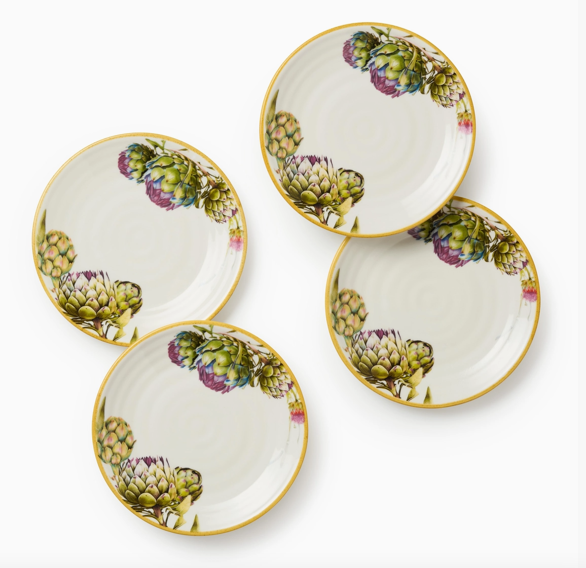 Verdura Canape Plates 6in Set of 4 - Carciofi