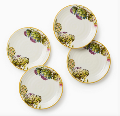 Verdura Canape Plates 6in Set of 4 - Carciofi