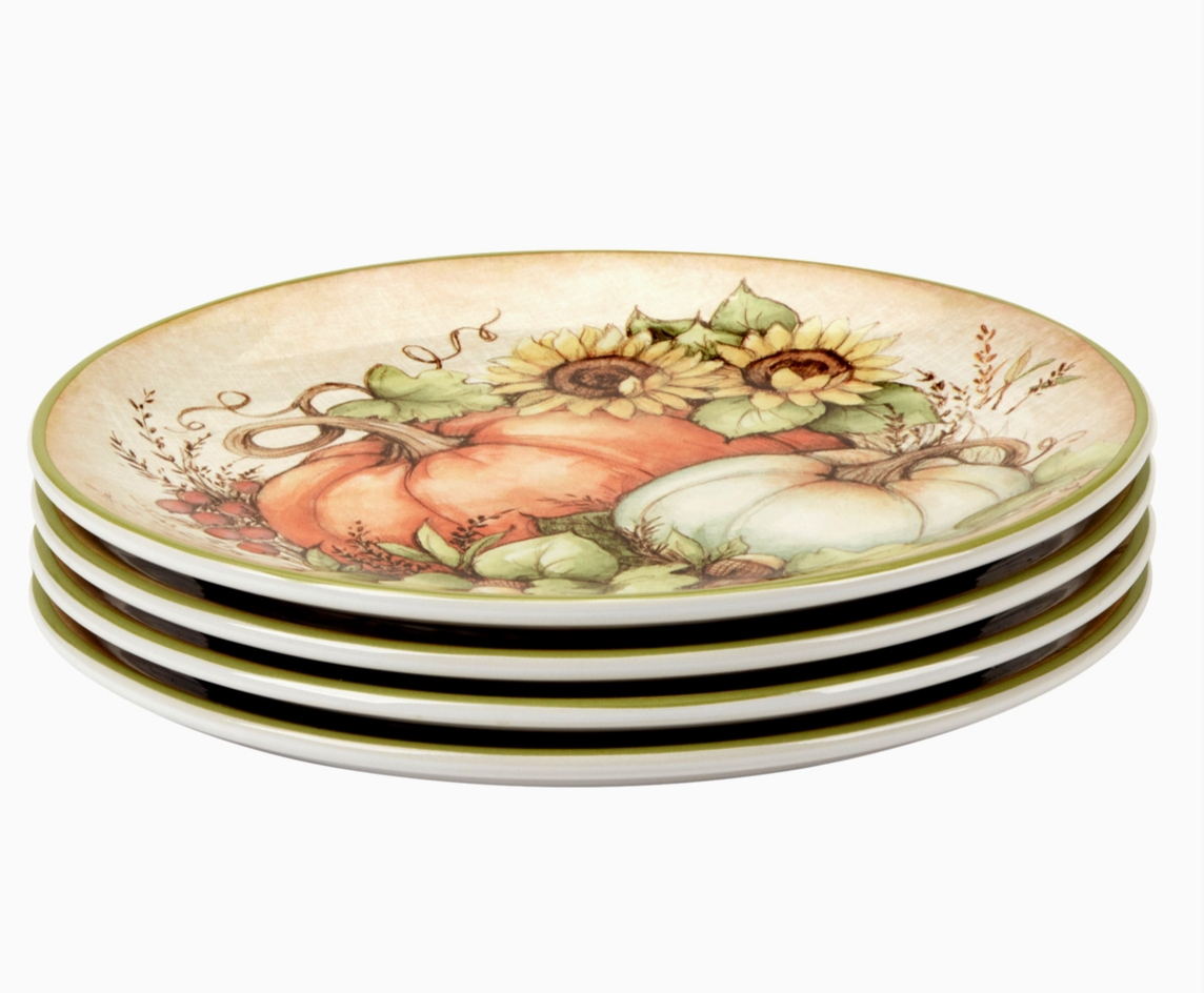 Autumn Harvest Breeze Salad Plate 9" Asst. - Set of 4