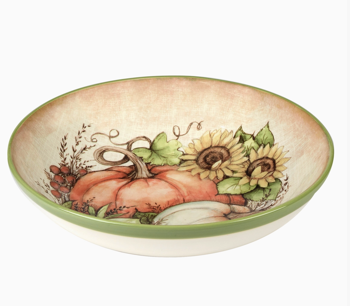 Autumn Harvest Breeze Serving Large Pasta Bowl 13" X 3"