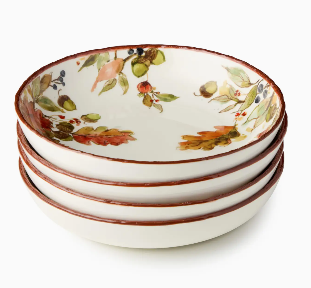Autumn Meadows Soup Bowl 9" X 2" Set of 4