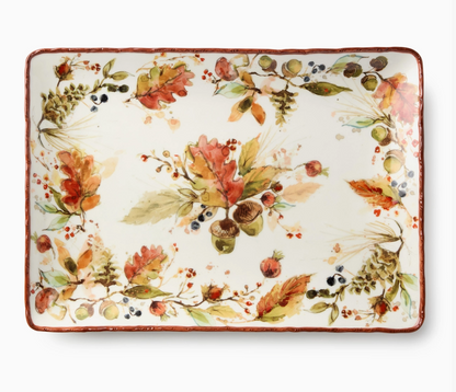 Autumn Meadows Rectangular Platter 14" X 10"