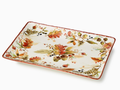 Autumn Meadows Rectangular Platter 14" X 10"