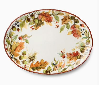 Autumn Meadows Oval Platter 16" X 12"
