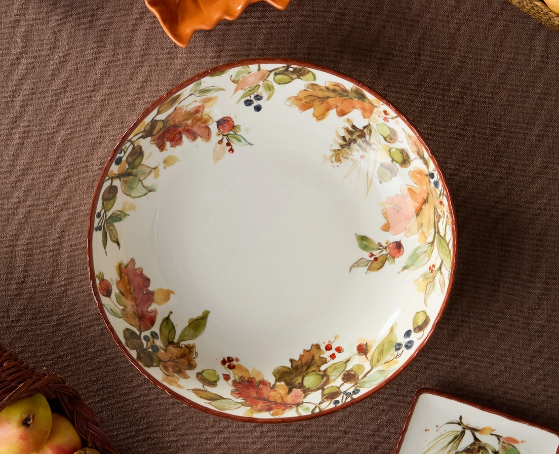 Autumn Meadows Serving Bowl 13" X 3"