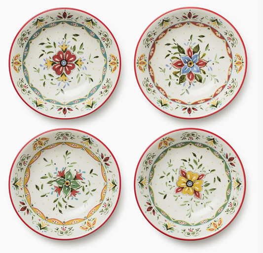 Provence Soup Bowl 9: X 2" Set of 4 Asst.