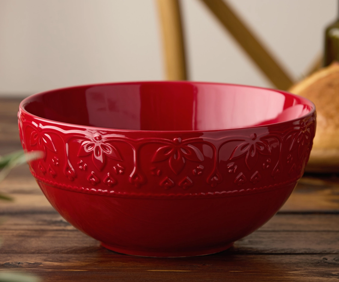 Provence Embossed Deep Bowl 10.5in X 5in