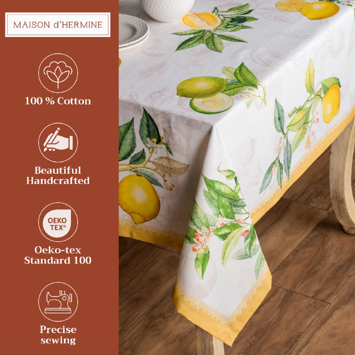 Limoncello - 100% Cotton Tablecloths Asst. Sizes