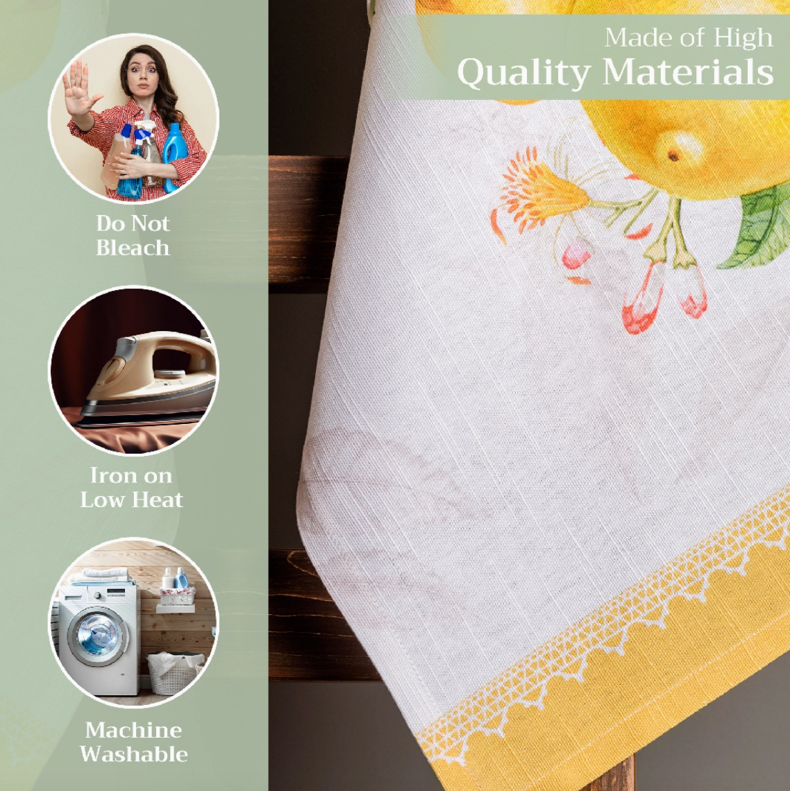 Limoncello -Kitchen Towels 100% Cotton - Set of 3