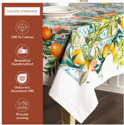 Agrume - 100% Cotton Tablecloths Asst. Sizes