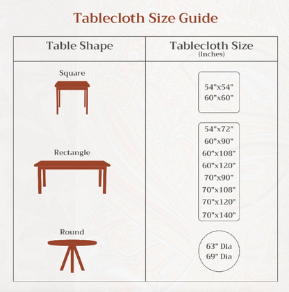 Agrume - 100% Cotton Tablecloths Asst. Sizes
