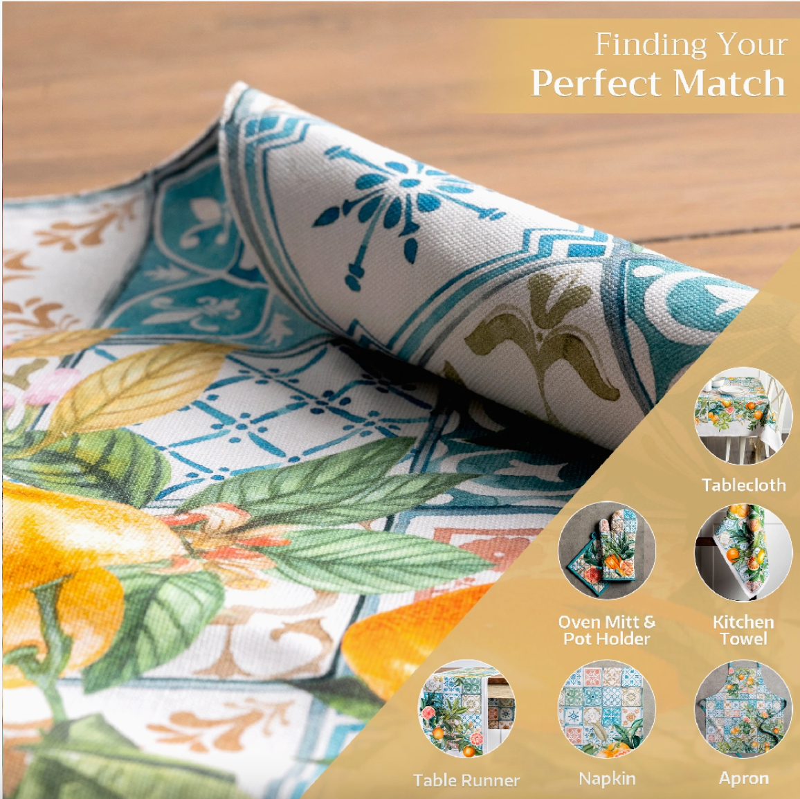 Agrume - Placemats Set of 4 100% Cotton 13" X 19"