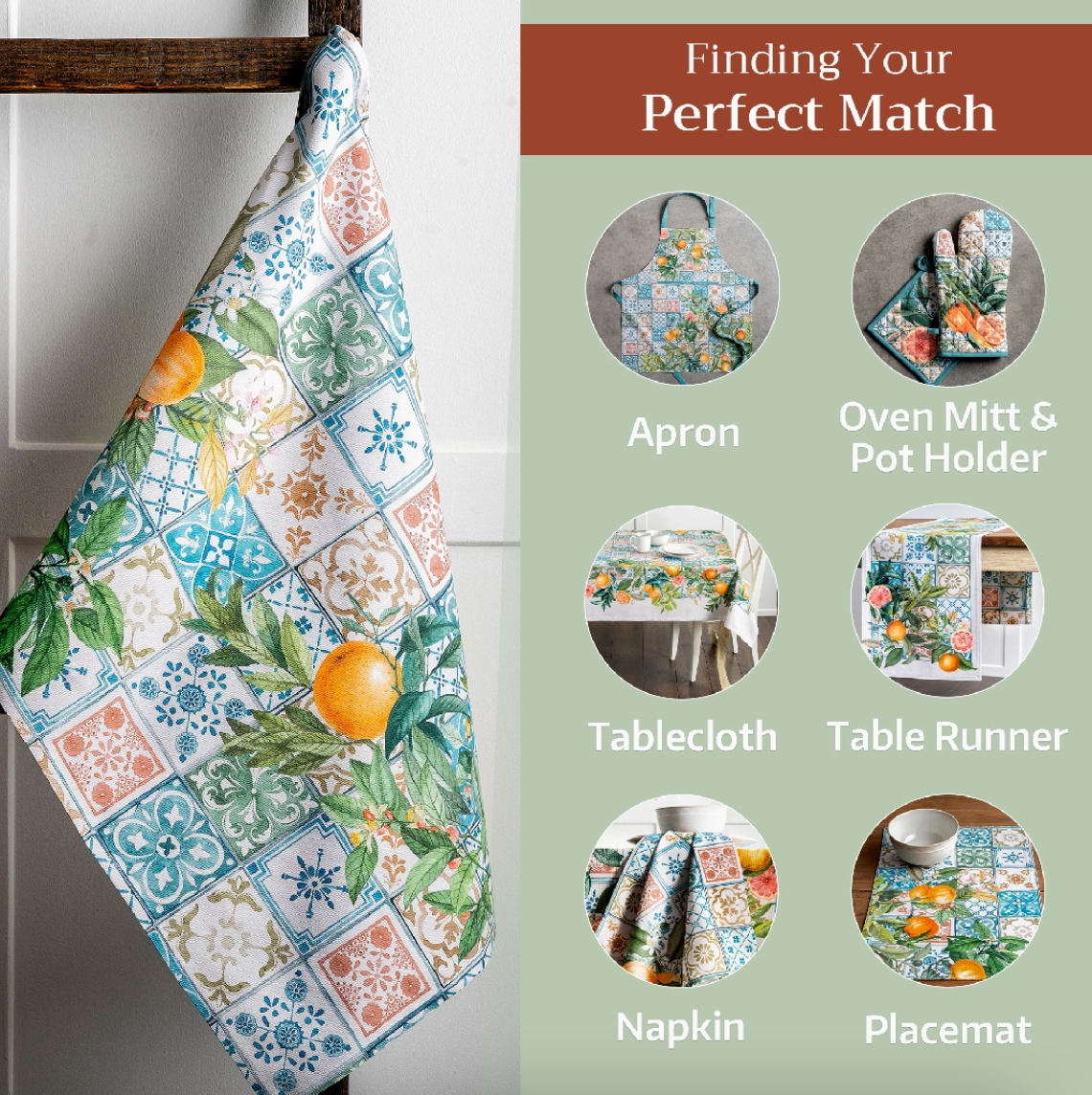 Agrume - Kitchen Towels 100% Cotton - Set of 3