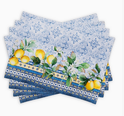 Citrus - Placemats Set of 4 100% Cotton 13" X 19"