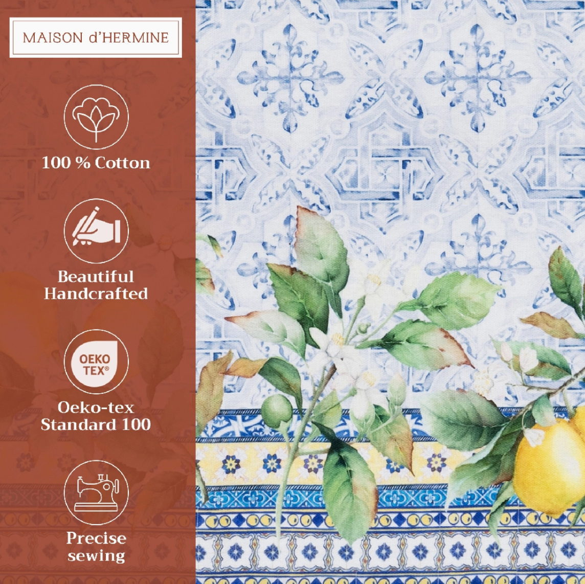 Citrus - Placemats Set of 4 100% Cotton 13" X 19"