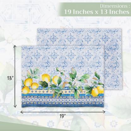 Citrus - Placemats Set of 4 100% Cotton 13" X 19"