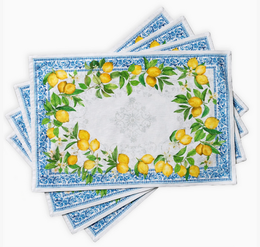Cedrat - Placemats Set of 4 100% Cotton 13" X 19"