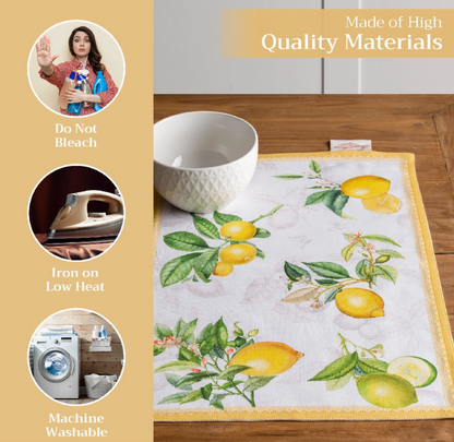 Limoncello - Placemats Set of 4 100% Cotton 13" X 19"
