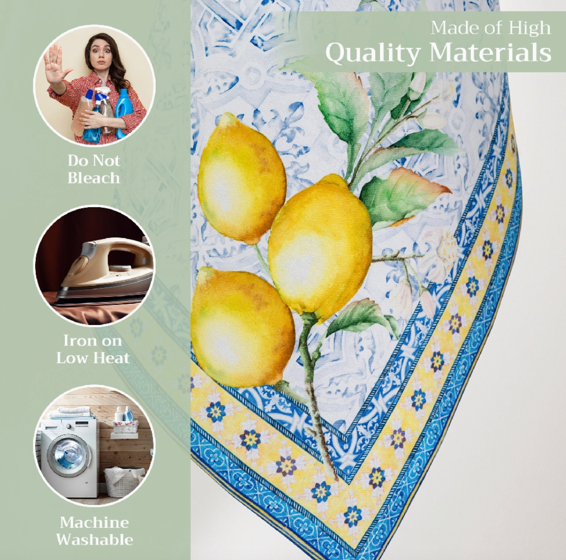 Citrus Kitchen Towels 100% Cotton - Set of 3