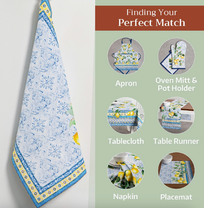 Citrus Kitchen Towels 100% Cotton - Set of 3