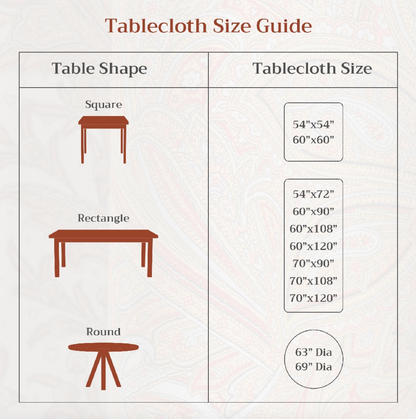 Allure Fall - 100% Cotton Tablecloths Asst. Sizes