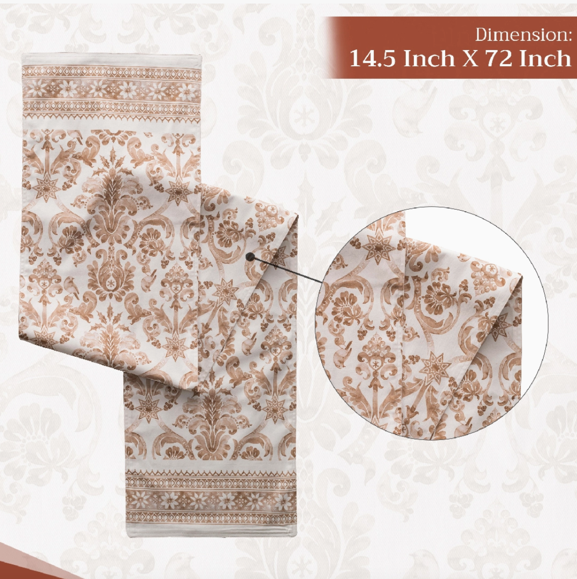 Allure - Table Runner 100% Cotton - Double Layer