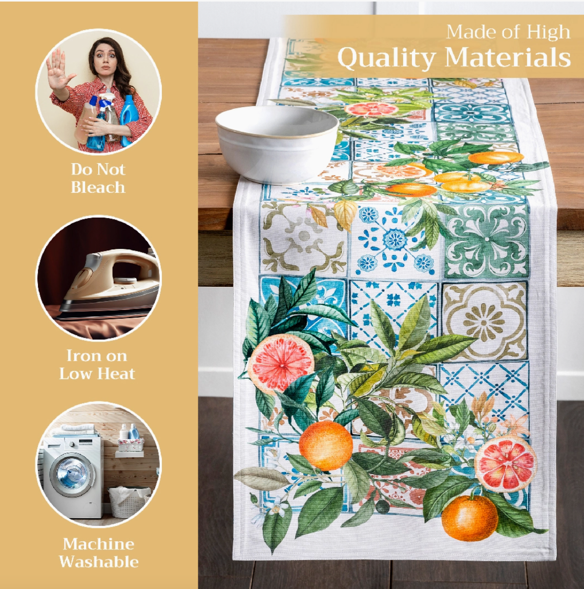 Agrume - Table Runner 100% Cotton - Double Layer